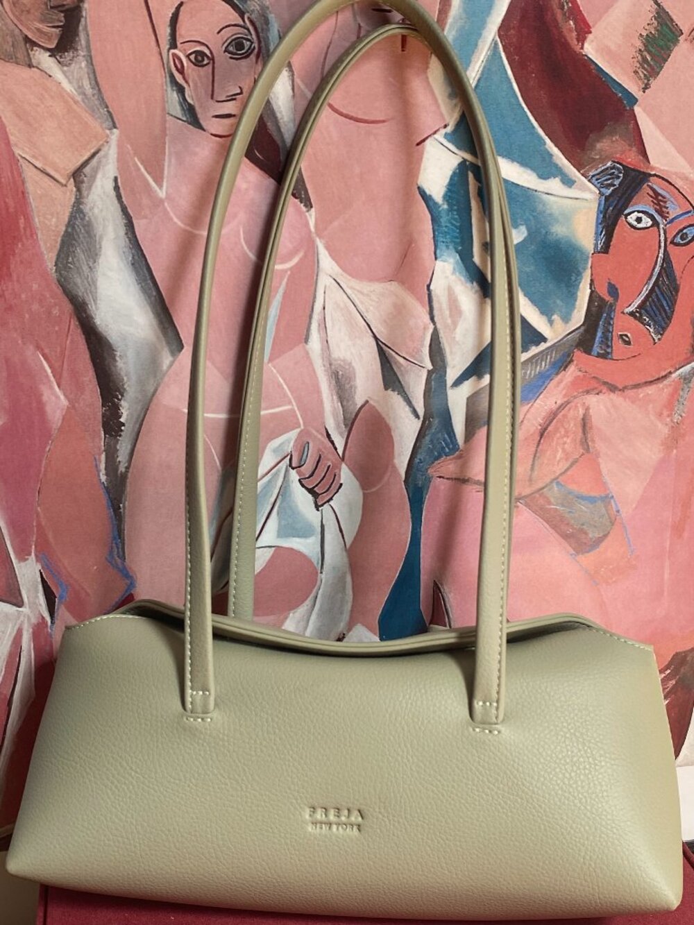 '90s-Inspired Freja New York Mini Chrystie Bag in Pistachio w/ Dust Bag